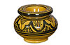 MUSTARD & BLACK MOROCCAN ASHTRAY